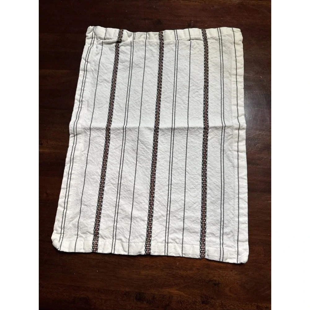 Hearth & Hand Magnolia Placemats Set 6 Fabric Cream Striped Fall Farmhouse Table